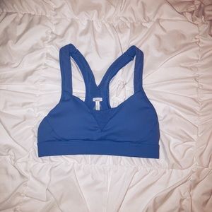 Aerie blue sports bra with mesh